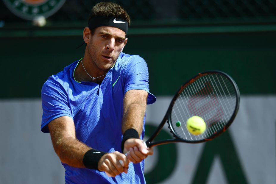 After years blighted by injury, Juan Martin del Potro beat fellow Argentine Guido Pella (6-2 6-1 6-4) in the former US Open champion's first match at Roland Garros since 2012.