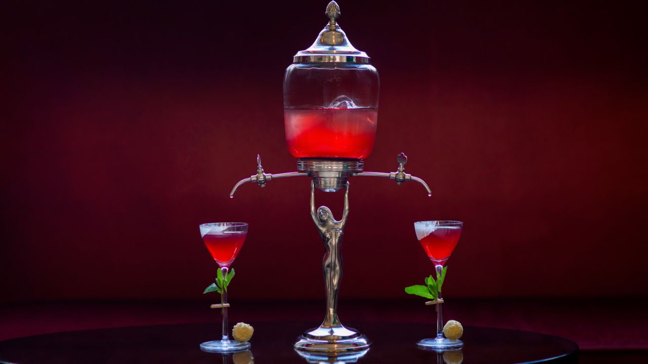 <strong>Ce Soir:</strong> In the Musicals section, Ce Soir is inspired by "Moulin Rouge." It contains Babicka vodka, pomegranate shrub, fennel syrup, mint bitters and is made for two to share. 