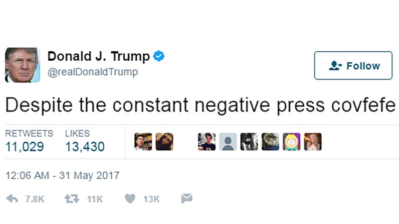 ‘covfefe Tells You All You Need To Know About Donald Trump Cnn Politics