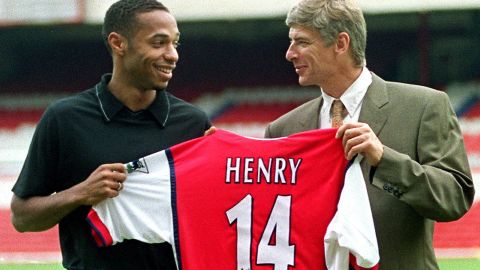 August, 1999: Thierry Henry -- who went on to become Arsenal's record goalscorer -- signs for Arsenal 