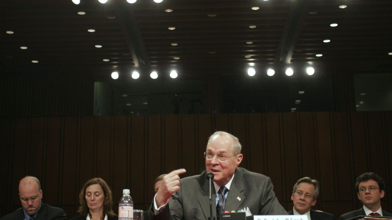 In February 2007, Kennedy testifies at a Senate committee hearing on judicial security and independence.