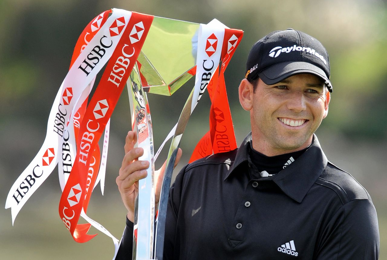 ... and winning the HSBC Champions tournament helped Garcia climb to a career high of second in the world rankings. 