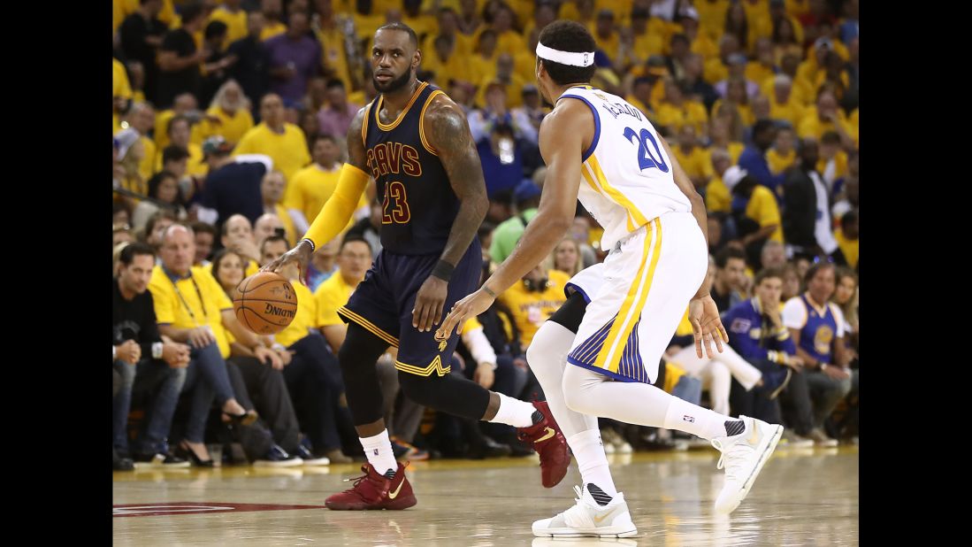 James led the Cavaliers with 28 points, 15 rebounds and eight assists in Game 1. But he also had a game-high eight turnovers.
