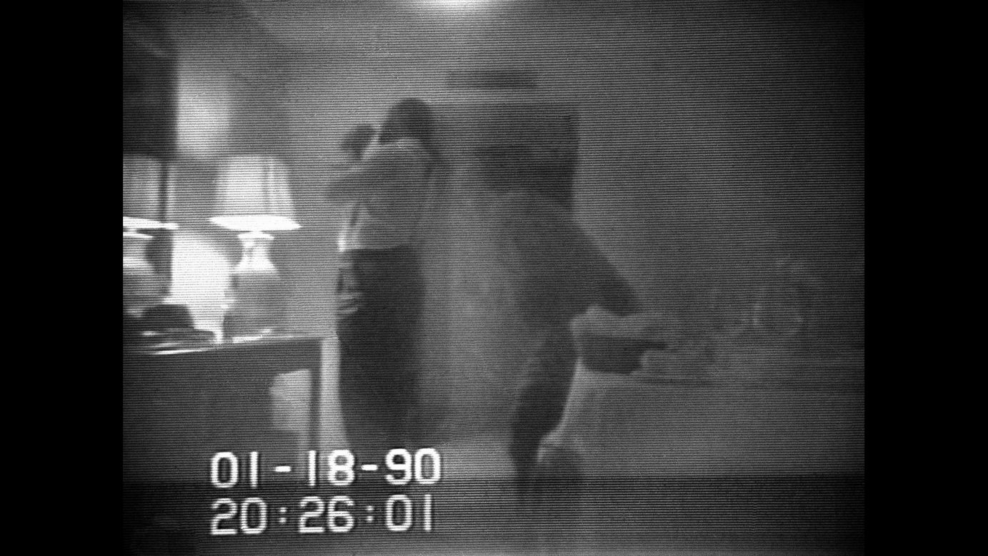 In this frame from a January 18, 1990, FBI surveillance tape, Washington Mayor Marion Barry is shown allegedly lighting a crack pipe in a hotel room. Barry was convicted of possession and served six months in prison, but revived his political career to reclaim the mayor's office in 1995. <a href="http://www.cnn.com/2014/11/23/us/marion-barry-death/index.html">He died in 2014 at age 78.</a>