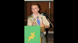 Gillen Washington, here as an Eagle Scout in high school, had been getting medication for an immunodeficiency disease since 2011. 