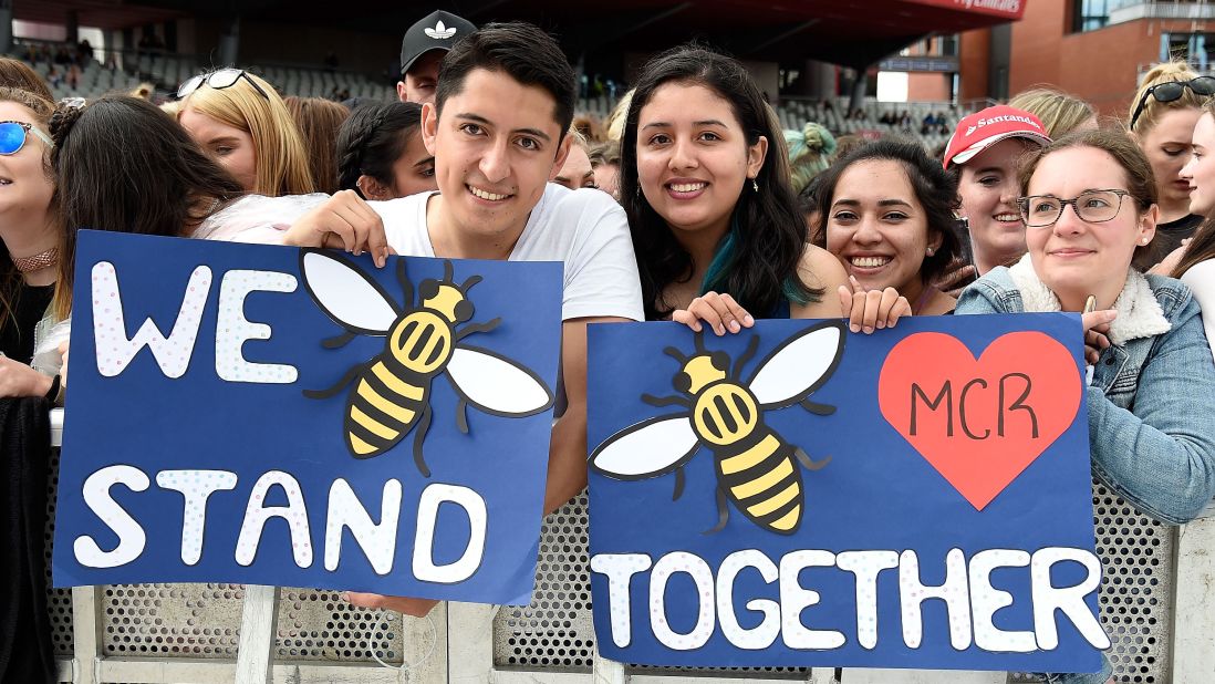 "Our response to this violence must be to come closer together, to help each other, to love more, to sing louder and to live more kindly and generously than we did before," Grande said.