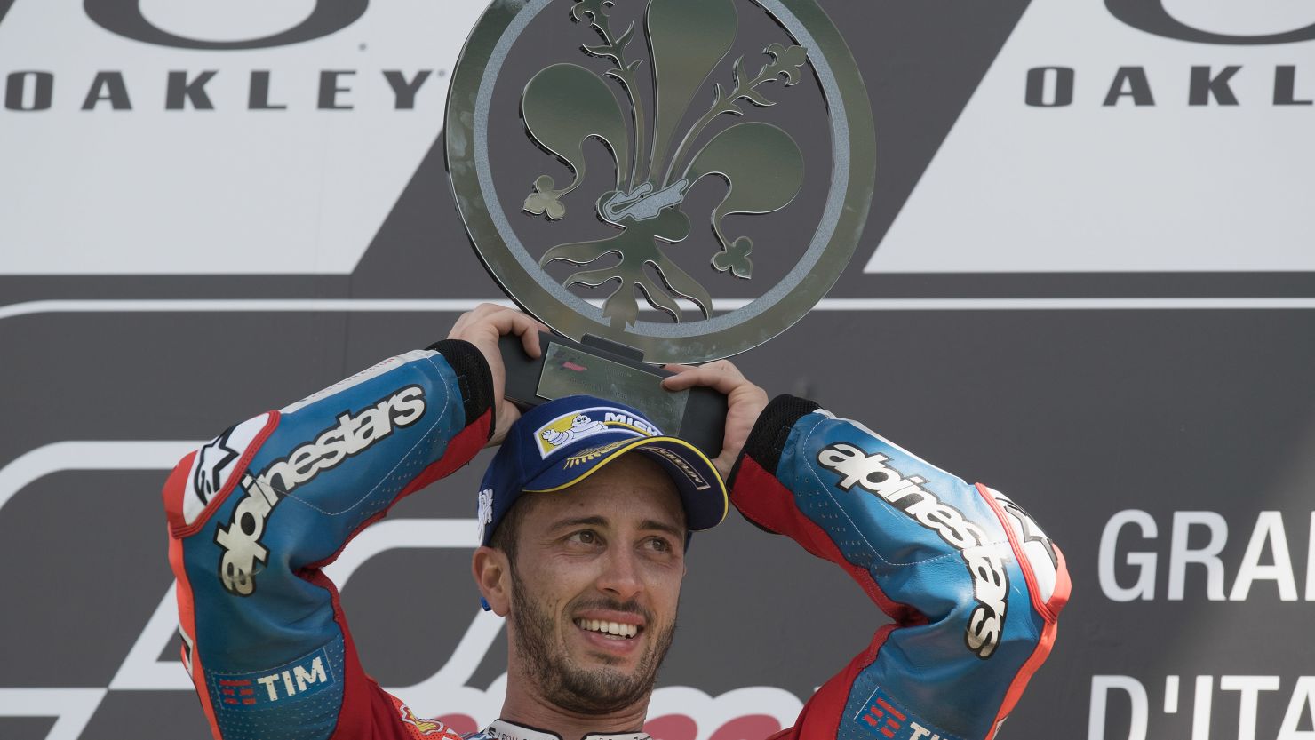 Italy's Andrea Dovizioso celebrated victory at Mugello, his first ever at the circuit. 