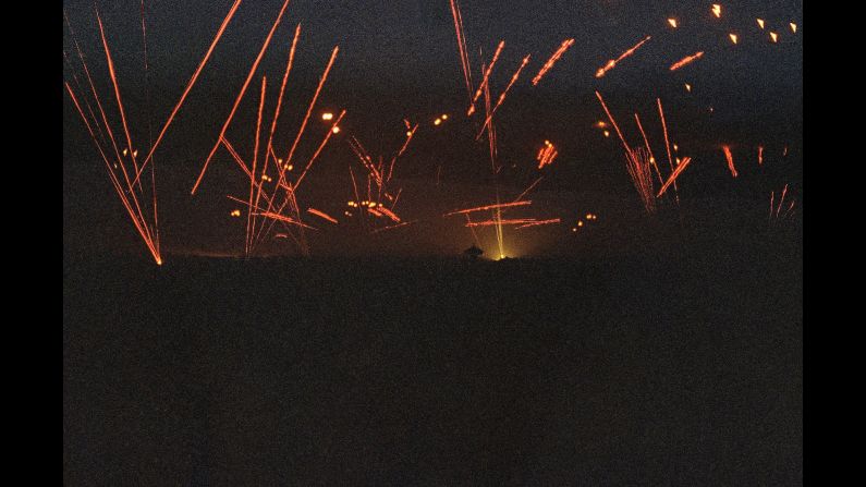 Iraqi anti-aircraft fire lights up the sky over Baghdad on January 18, 1991, as US and allied forces launch aerial attacks on the city. The Gulf War was a pivotal event for the Middle East,  and also for an <a href="index.php?page=&url=http%3A%2F%2Fwww.cnn.com%2F2016%2F01%2F19%2Fmiddleeast%2Foperation-desert-storm-25-years-later%2Findex.html">upstart news network called CNN,</a> which brought live 24-hour coverage from the front lines of the conflict to American audiences.