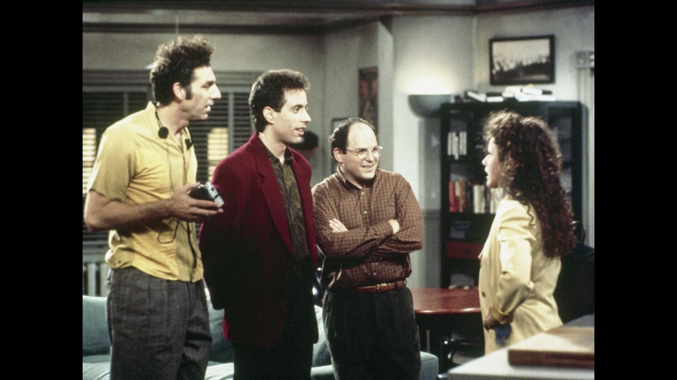 The legendary sitcom that brought us the "Soup Nazi," "Hello ... Newman" and other unforgettable characters and catchphrases got off to a humble start in 1989. But "Seinfeld" went on to become the undisputed king of '90s television. An estimated 76 million US viewers tuned in to watch Jerry, George, Elaine and Kramer one last time in the show's finale on May 14, 1998.