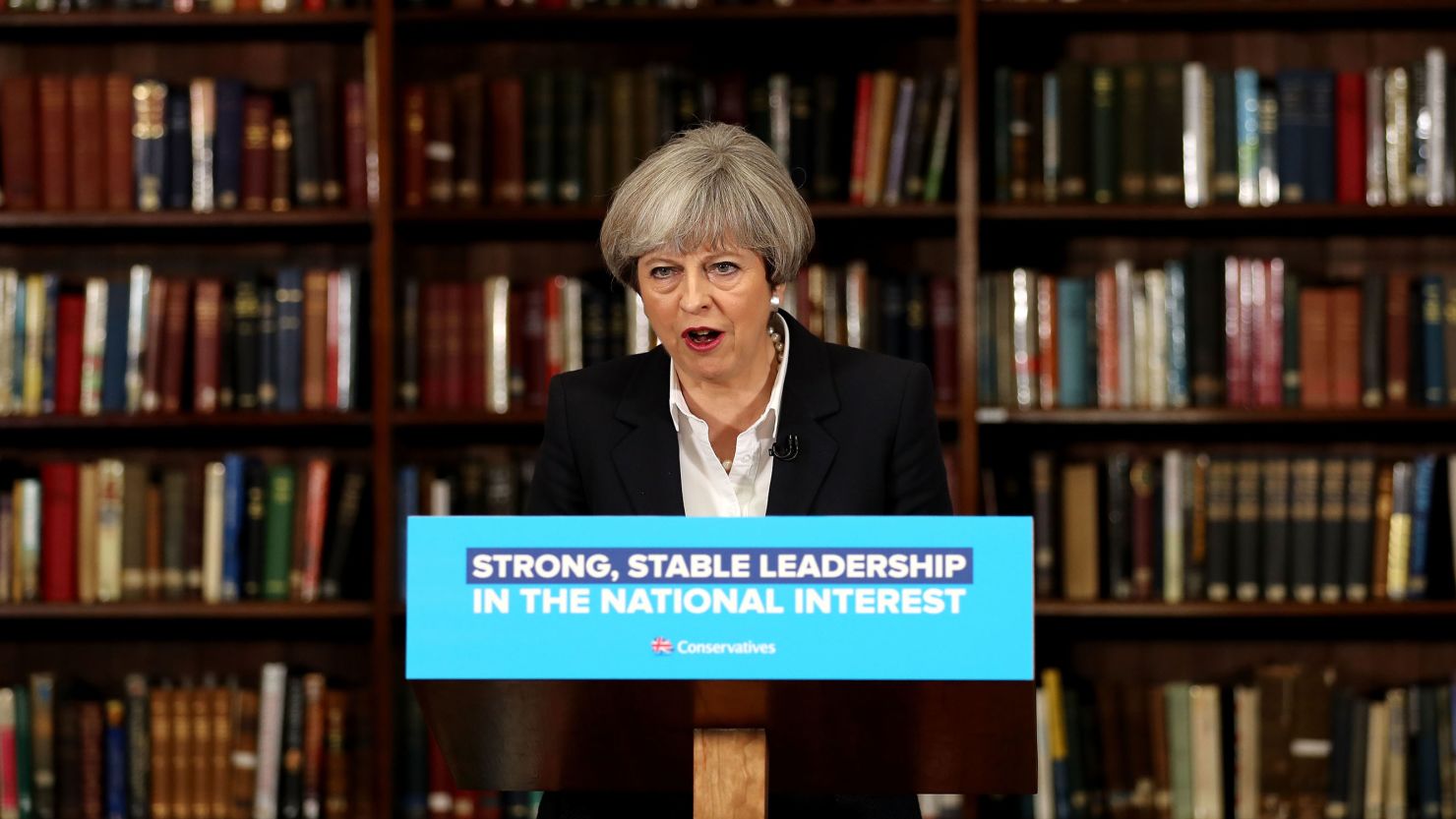 Theresa May resumed the election campaign with a speech at the Royal United Services Institute in London.