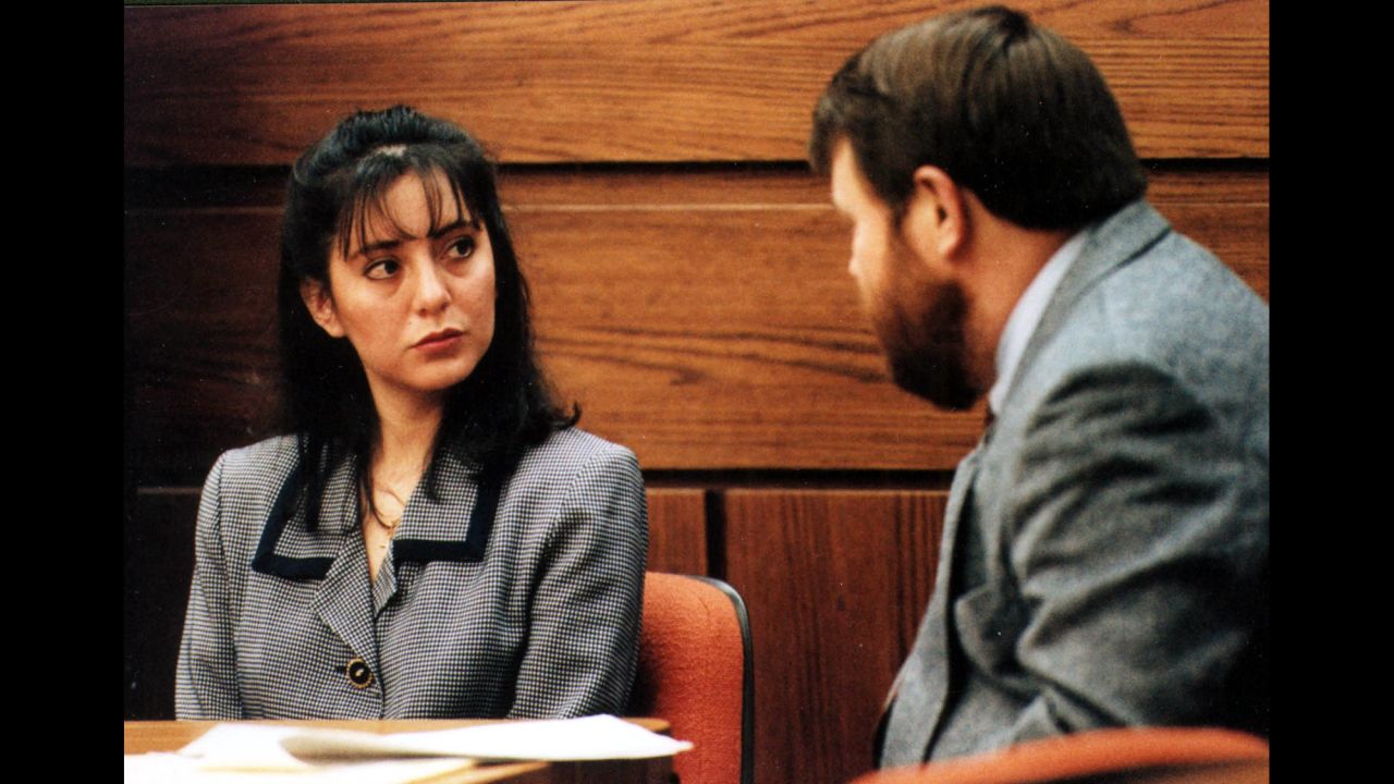 Lorena Bobbitt, shown during her trial, was accused of cutting off her husband's penis while he slept, then driving off with the appendage and tossing it in a field. In January 1994, she was found not guilty by reason of temporary insanity. Perhaps unsurprisingly, the couple's divorce was finalized the next year.