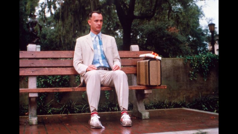 Tom Hanks' 1994 portrayal of the slow-yet-lovable Forrest Gump, who finds himself involved in a number of history's defining events, earned Hanks an Academy Award for best actor, and the film took best picture honors. Though it got off to a sluggish start at the box office,<a href="index.php?page=&url=http%3A%2F%2Fwww.cnn.com%2F2014%2F07%2F04%2Fshowbiz%2Fmovies%2Fforrest-gump-20-years-later%2Findex.html"> "Forrest Gump" </a>ran all the way to become the fifth highest-grossing movie of the '90s. And that's all I have to say about that.<br />