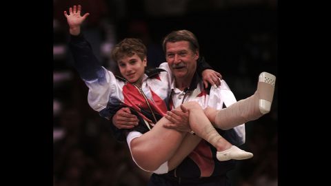For those who remember the 1996 Olympic Games, Kerri Strug's name will forever be synonymous with one word: courage. After injuring her ankle on her first attempt, Kerri Strug needed to stick one final vault to clinch the US' first team gymnastics gold. And she did just that, landing on one foot, before being carried to receive her gold medal by her coach, Bela Karolyi.