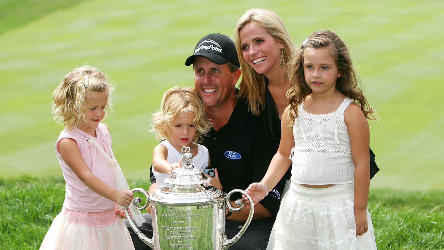 Phil Mickelson, with his family -- including Amanda (R) -- at the 2005 PGA Championship.