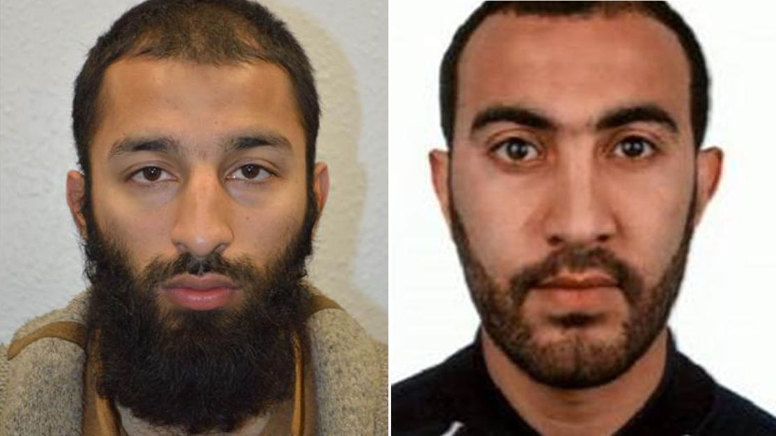 Khurah Shazed Butt, left, and Rached Redouane have been named as two of the London attackers by the Metropolitan police.