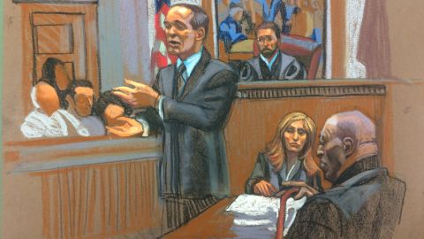 Bill Cosby, right, looks on during court proceedings in his indecent assault case Monday.