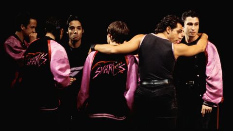 Puerto Rican identity has played a prominent role in popular culture and entertainment. Hip-hop and breakdancing grew out of a multicultural New York landscape that included African-American and Puerto Rican youths. Here, a production of "West Side Story" features the fleet-footed Puerto Rican Sharks gang. 