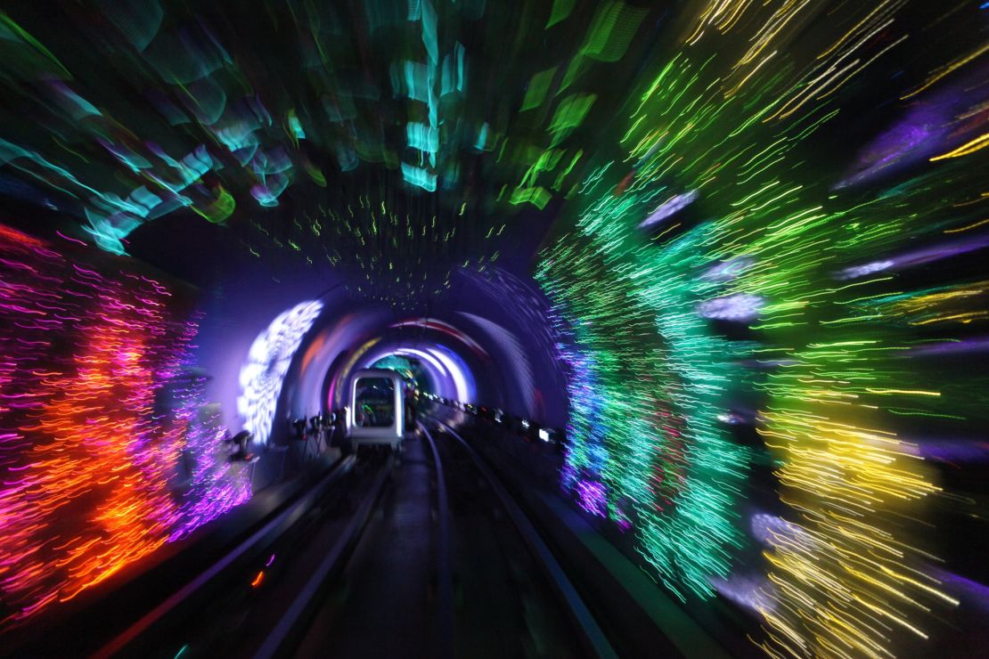 The hypnotic Bund Sightseeing Tunnel.
