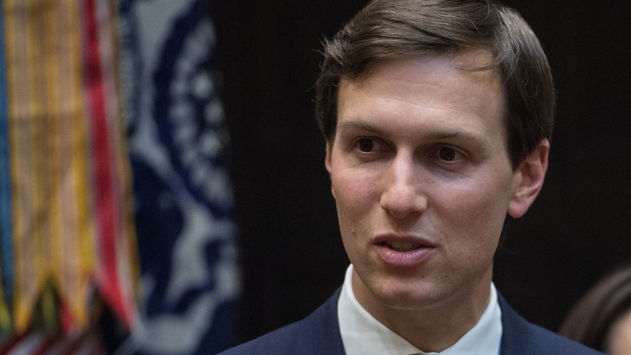 Jared Kushner, son-in-law and senior aide to US President Donald Trump, looks on before a meeting of the House and Senate leadership with Trump in the Roosevelt Room at the White House in Washington, DC, on June 6, 2017. (NICHOLAS KAMM/AFP/Getty Images)