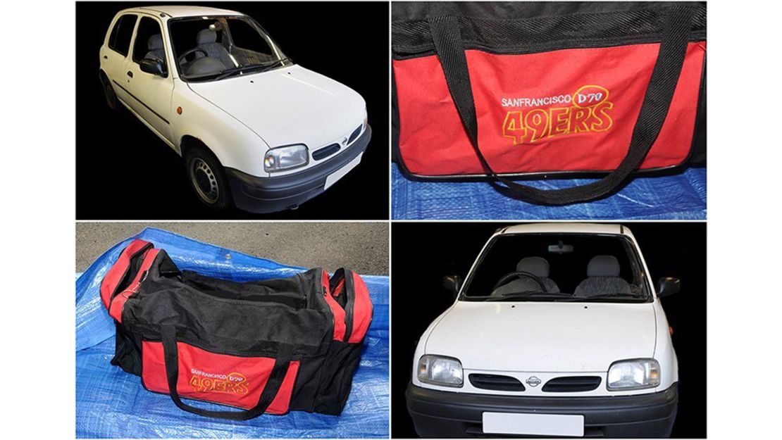 These images of car and bag were released by Manchester Police.
