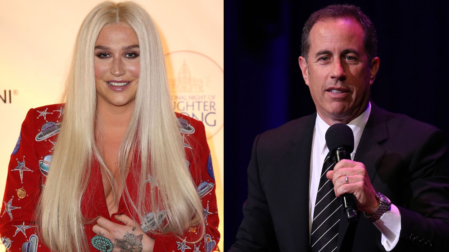 Singer Kesha appears to be more of a fan of Jerry Seinfeld than he is of her. 