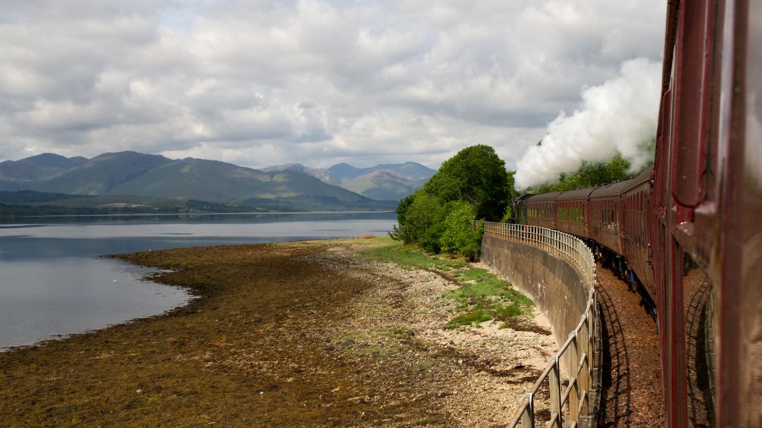 The Jacobite Steam Train offers stunning views of the Scottish countryside.