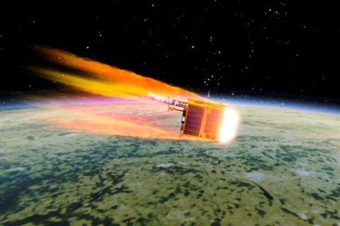 Upon re-entry into the Earth's atmosphere, the pieces of space debris will burn up. 