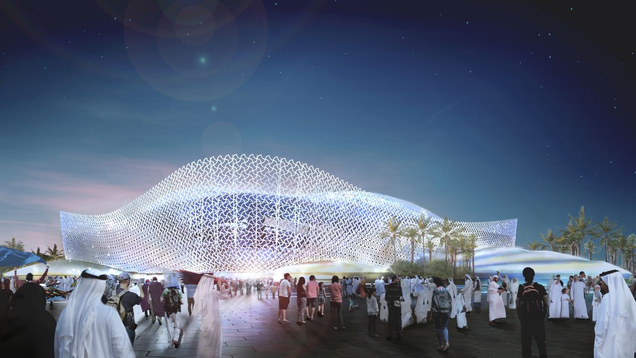 An artist's impression of the Al Rayyan Stadium, a host venue for the 2022 FIFA World Cup Qatar.