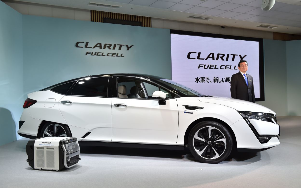 Currently, only three auto manufacturers in the world sell hydrogen-powered cars -- and they're all Japanese. In 2016 Honda launched the world's first commercially available hydrogen powered car -- called Clarity -- for the Japanese market. 