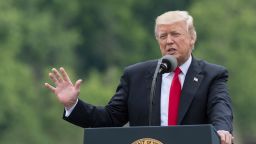 US President Donald Trump speaks in Cincinnati, Ohio, on June 7, 2017. Trump spoke about infrastructure and healthcare. (NICHOLAS KAMM/AFP/Getty Images)