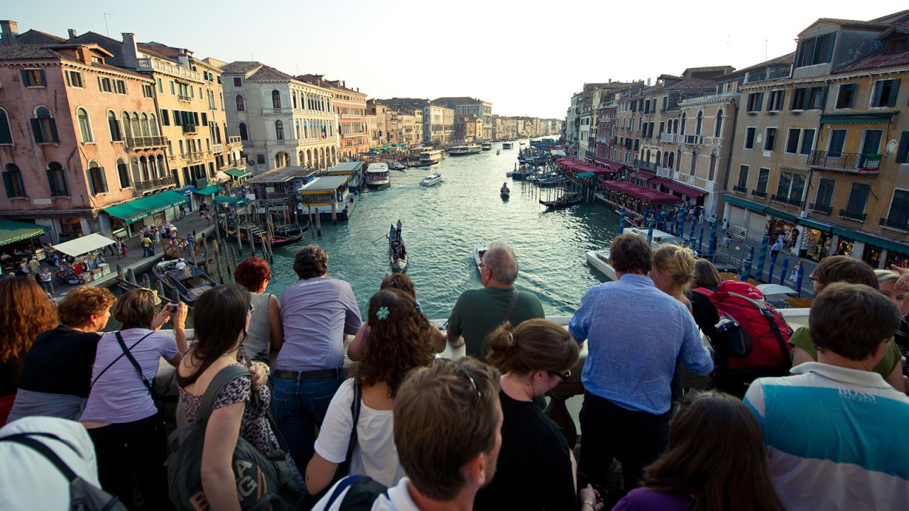 Overtourism in Venice (pictured) and Florence has resulted in locals leaving the cities.