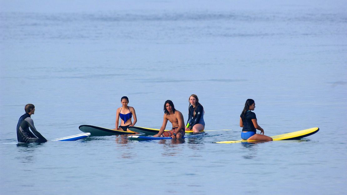 Learning new skills at the Endless Summer Surf Camp.