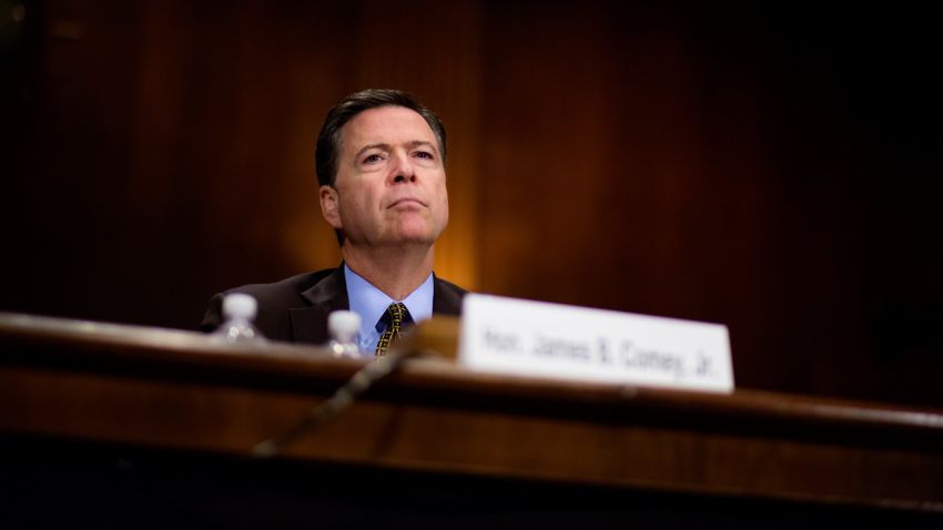 WASHINGTON, DC - MAY 3:  Director of the Federal Bureau of Investigation, James Comey testifies in front of the Senate Judiciary Committee during an oversight hearing on the FBI on Capitol Hill May 3, 2017 in Washington, DC.  Comey is expected to answer questions about Russian involvement into the 2016 presidential election.  (Photo by Eric Thayer/Getty Images)