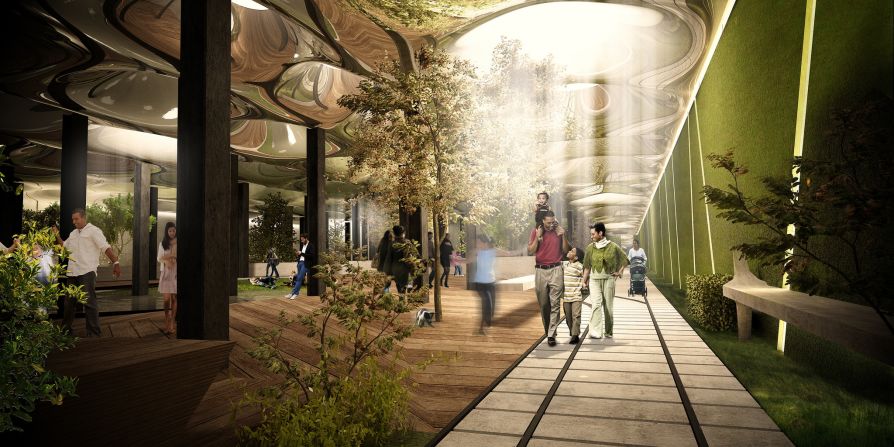 The proposed New York LowLine would transform the abandoned Williamsburg Bridge Trolley Terminal on the Lower East Side of Manhattan. 