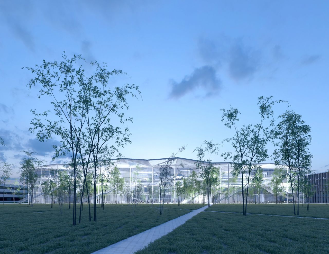 The Polytechnique University by Sou Fujimoto lets nature and light invade the building.