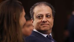 Former United States Attorney for the Southern District of New York Preet Bharara attends the Senate Intelligence Committee where FBI Director James Comey is sent to testify in the Hart Senate Office Building on Capitol Hill June 8, 2017 in Washington, DC. 