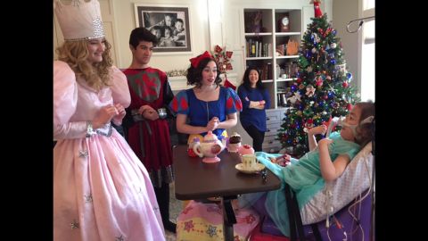 Teens from a local theater group came to visit for a few hours, staying in character the whole time.