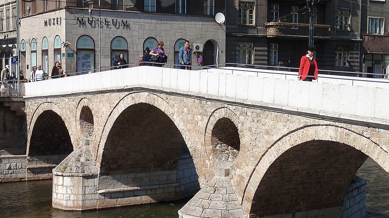 <strong>Where World War I began: </strong>The Latin Bridge, the city's oldest bridge, was where Archduke Franz Ferdinand was assassinated -- sparking the outbreak of World War I. A modest museum now stands at the end of the bridge to tell the story.