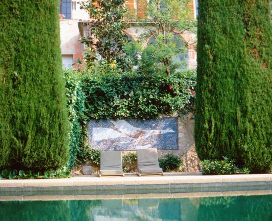 A Georges Braque mosaic, commissioned shortly after Paul's death by Francis Roux, the second generation to run La Colombe d'Or.