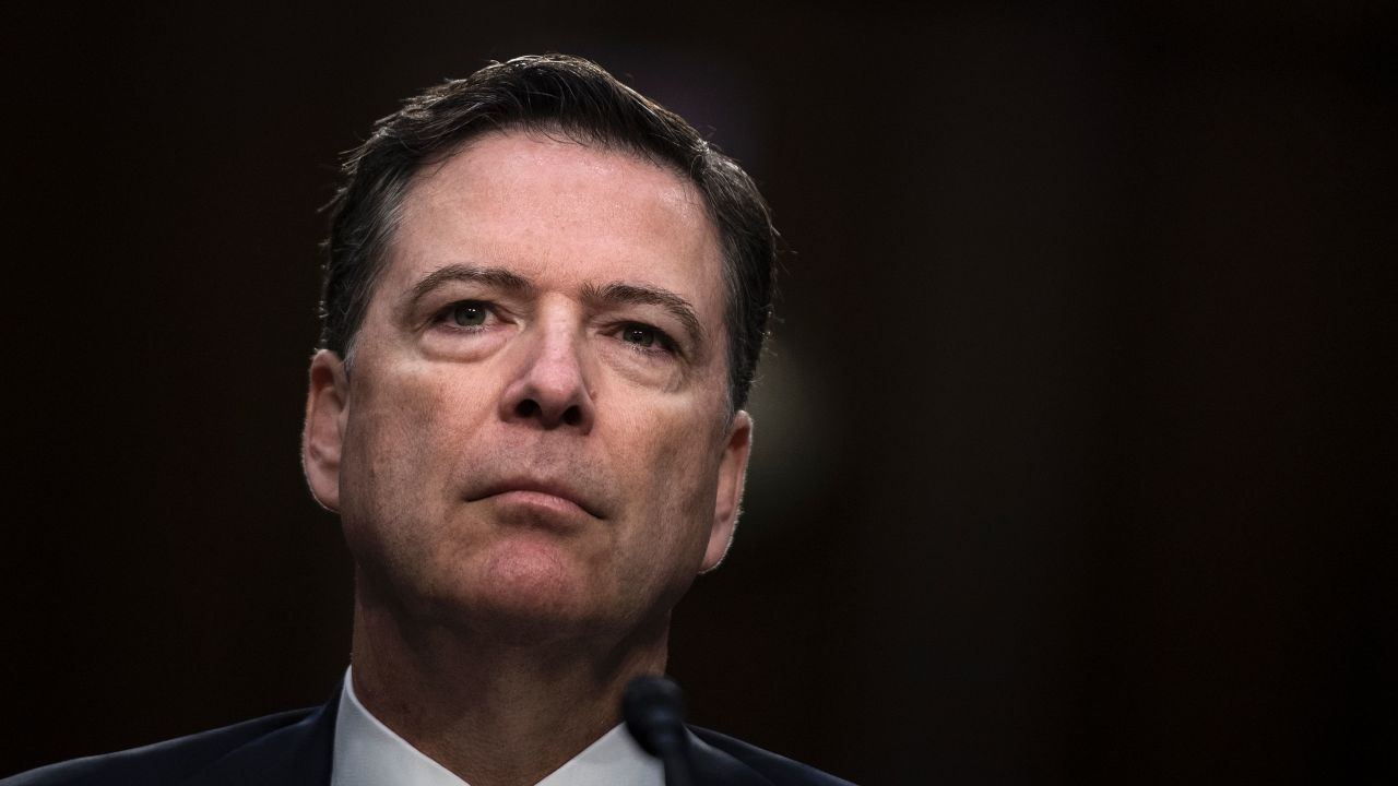 Ousted FBI director James Comey listens during a hearing before the Senate Select Committee on Intelligence on Capitol Hill June 8, 2017 in Washington, DC.
