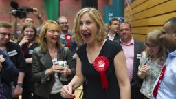 CARDIFF, UNITED KINGDOM - JUNE 09: Anna McMorrin celebrates after winning Cardiff North for Labour at the Sport Wales National Centre on June 9, 2017 in Cardiff, United Kingdom. After a snap election was called, the United Kingdom went to the polls yesterday following a closely fought election. The results from across the country are being counted and an overall result is expected in the early hours. (Photo by Matthew Horwood/Getty Images)