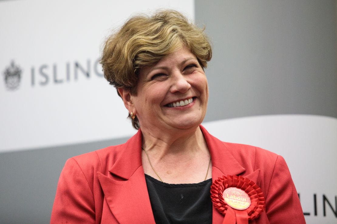 Shadow Foreign Secretary Emily Thornberry is victorious in Islington.