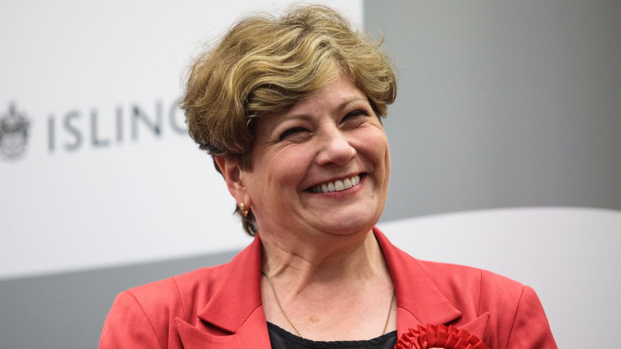 Shadow Foreign Secretary Emily Thornberry is victorious in Islington.