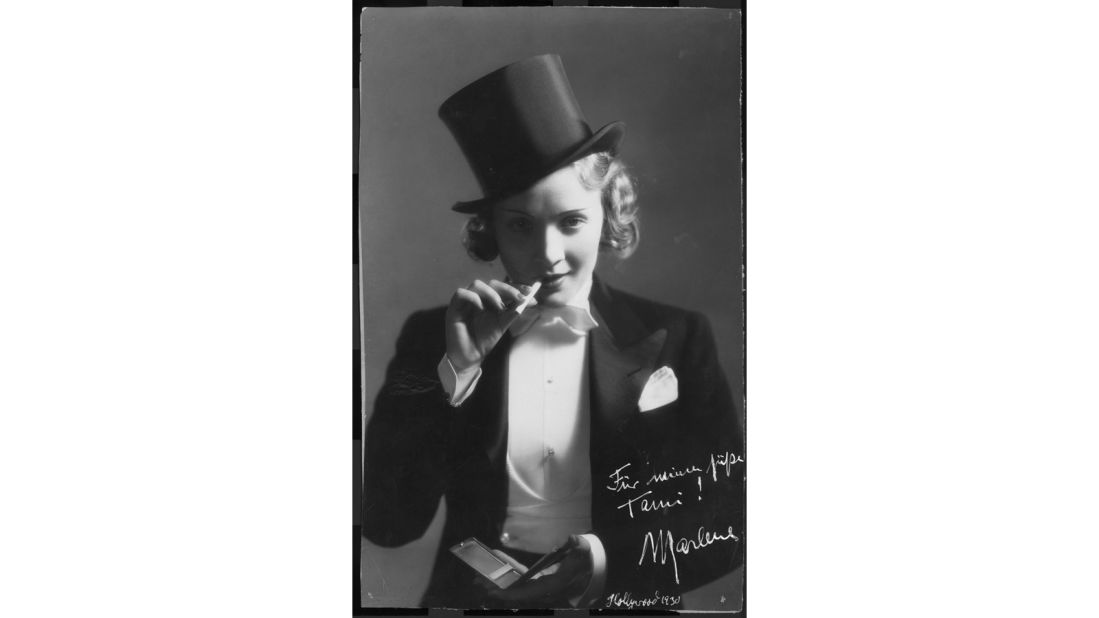 Dietrich was renowned for challenging gender norms through her bold fashion choices on and off-screen. 