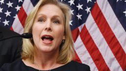U.S. Sen. Kirsten Gillibrand (D-NY) (C) speaks about medical marijuana during a news conference as U.S. Sen. Cory Booker (D-NJ) (L) and U.S. Sen. Rand Paul (R-KY) (R) and Morgan's mother Kate Hintz (2nd R) look on during a news conference on Capitol Hill, March 10, 2015 in Washington, DC. 