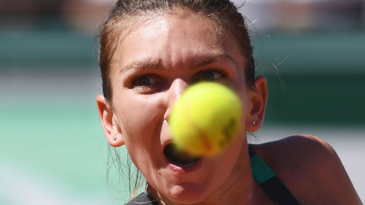 Simona Halep returns the ball. Many would have felt destiny was on Halep's side when she herself pulled off a massive comeback in the quarterfinals  