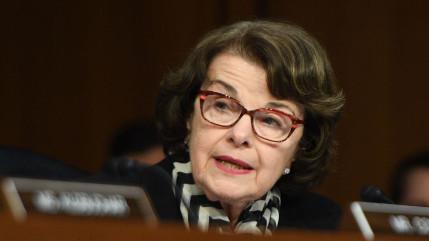 US Senate Judiciary Committee member Dianne Feinstein speaks during the hearing on May 8, 2017, on Capitol Hill in Washington, DC. / AFP PHOTO / JIM WATSON        (Photo credit should read JIM WATSON/AFP/Getty Images)