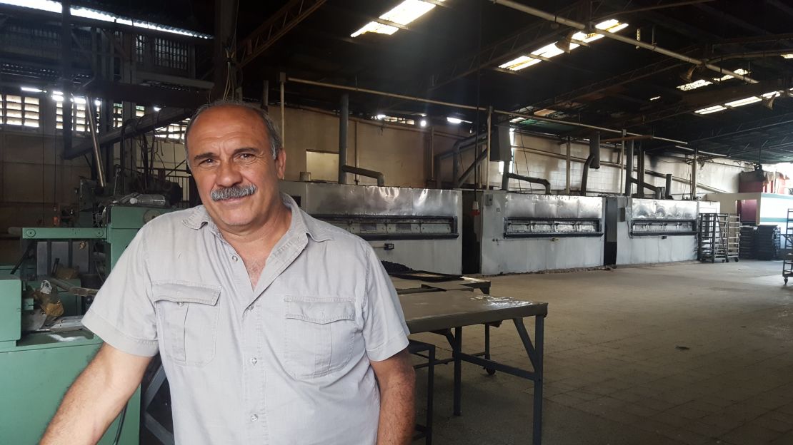 Javier Dominguez owns a bakery that can't produce bread since the government stopped deliveries of flour. 