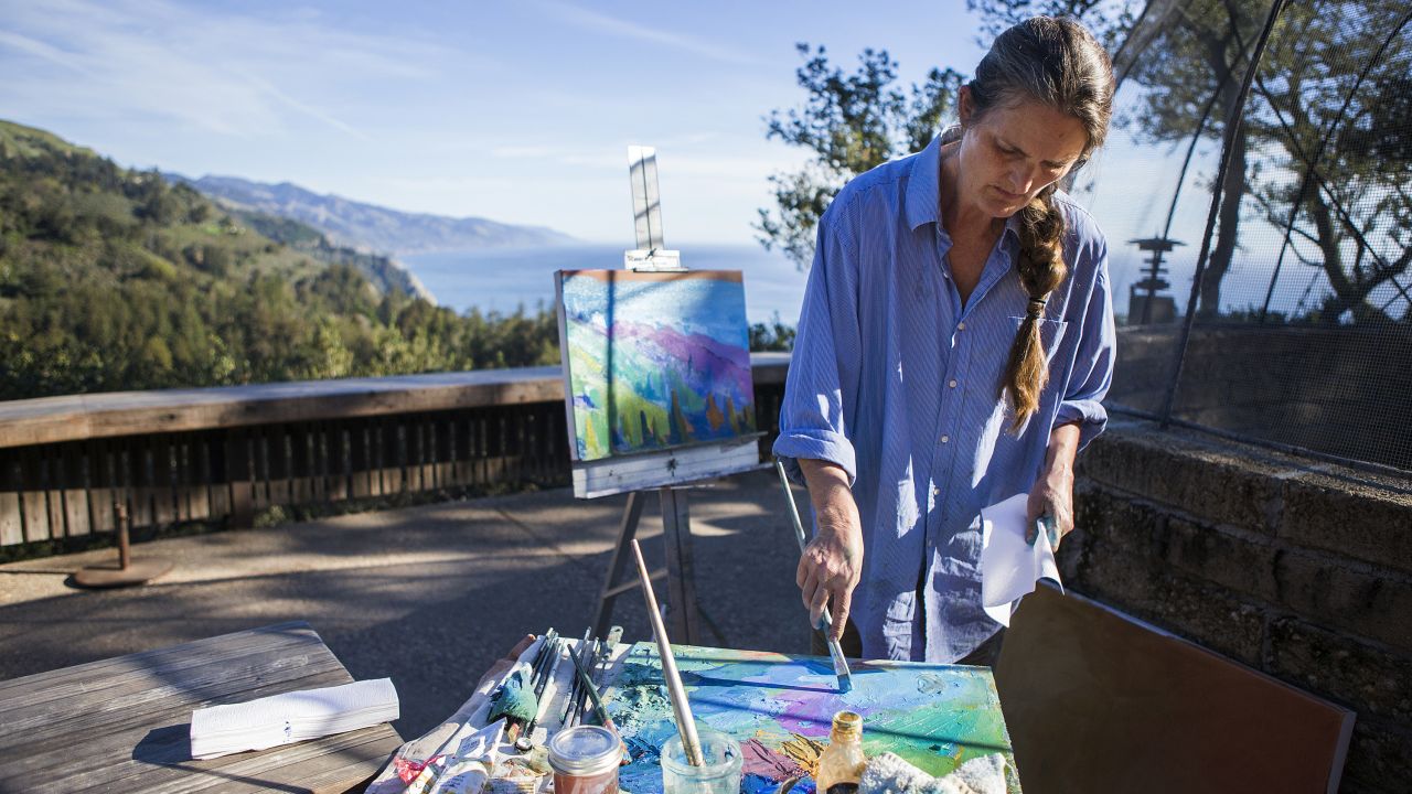 Erin Gafill paints the coastline as the area copes with an otherworldly silence brought by being cut off.