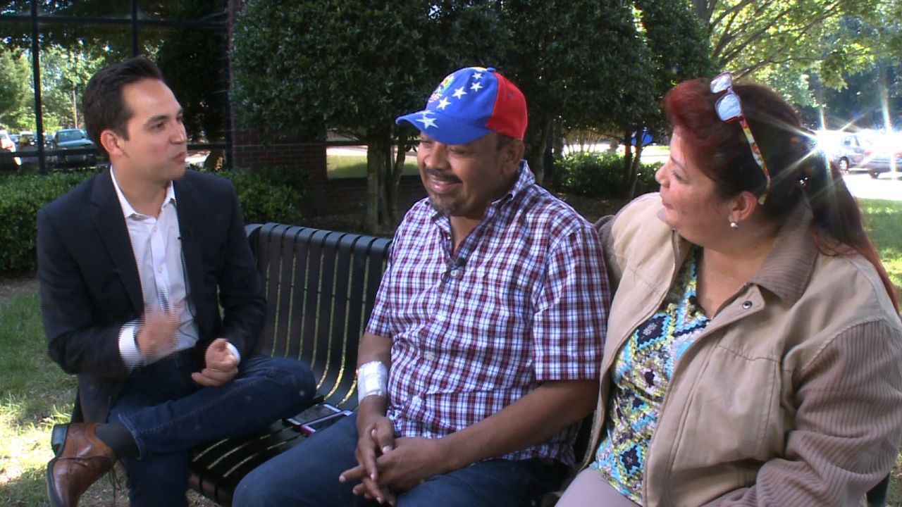 Jovaera Valero and her husband Richard Vargas sold their trucking business to get the money necessary for him to get medical treatment in the US.